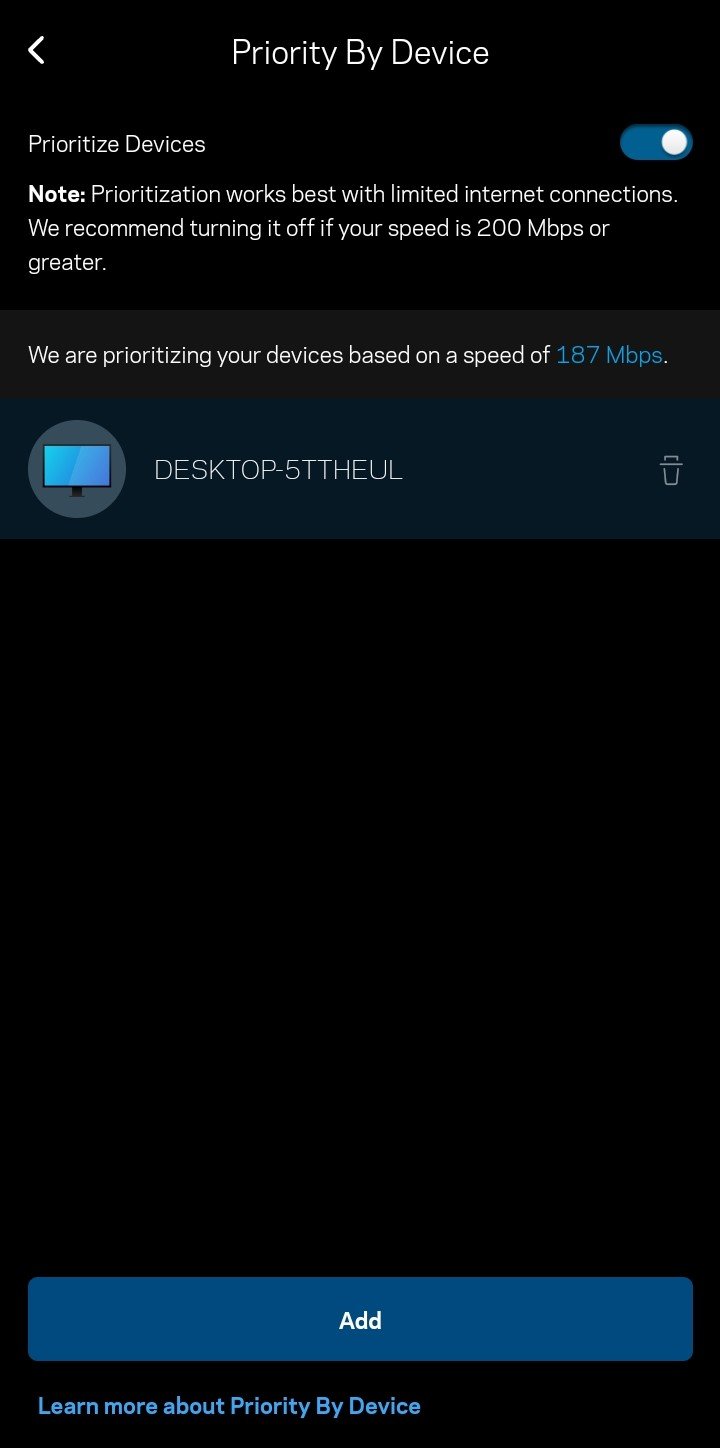 How to set up device priority on your Connect Fibre Router